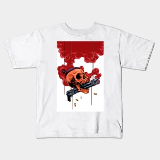 Skull and gun Kids T-Shirt
